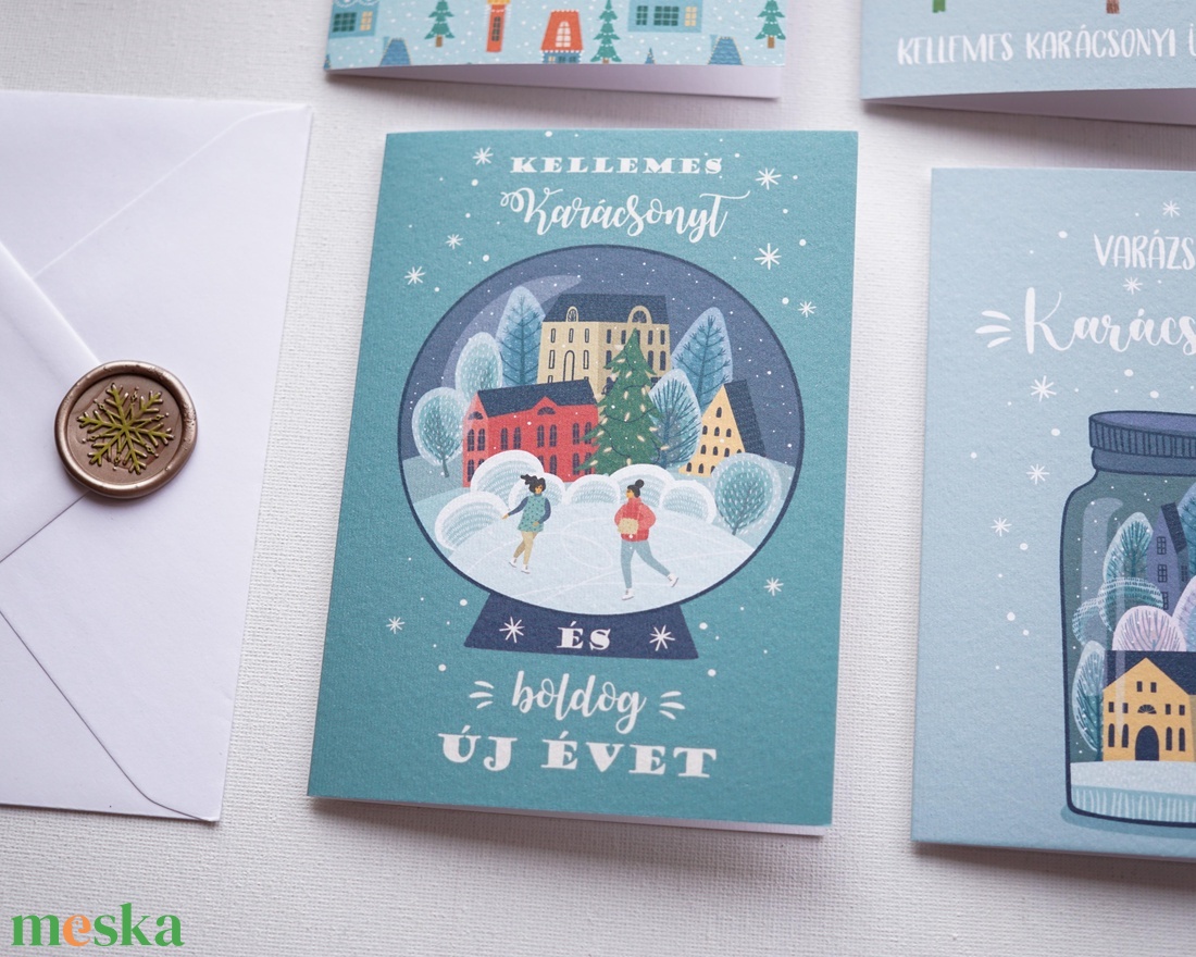 Winter Wonderland Karácsonyi Képeslap, karácsonyi üdvözlő lap, adventi képeslap, mikulás képeslap - karácsony - karácsonyi ajándékozás - karácsonyi képeslap, üdvözlőlap, ajándékkísérő - Meska.hu