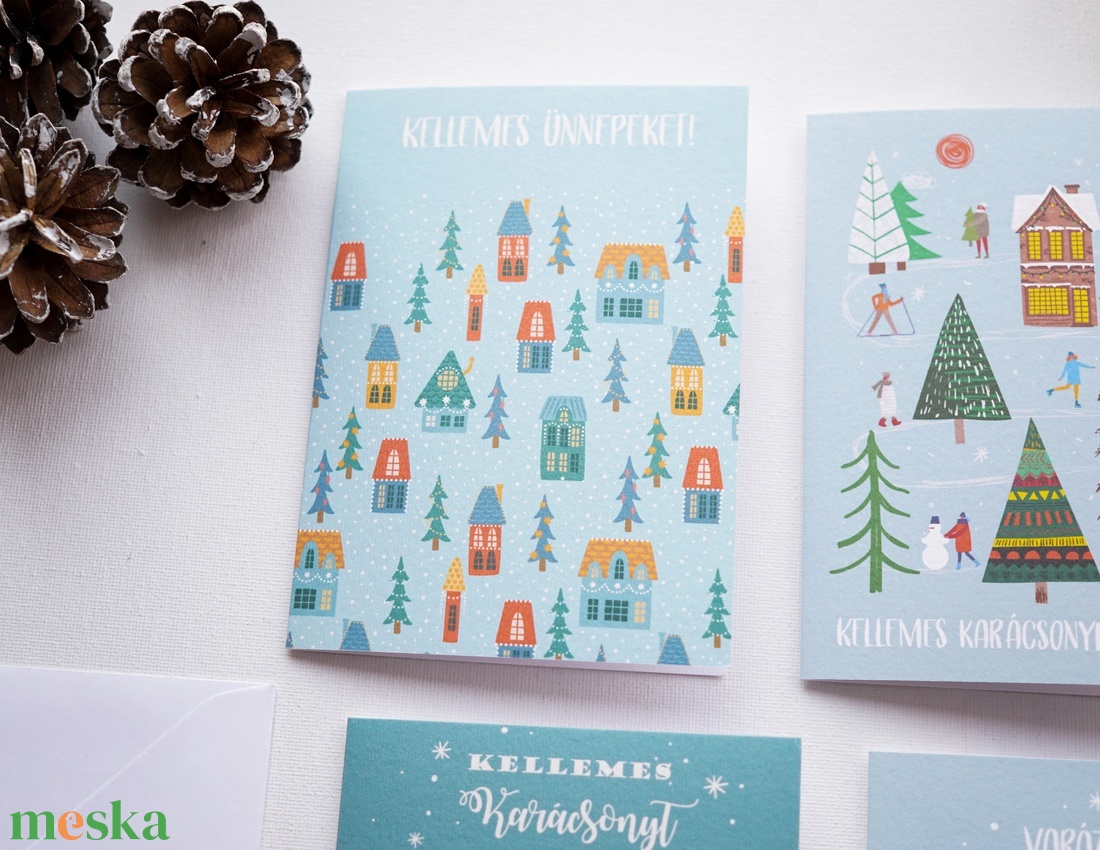 Winter Wonderland Karácsonyi Képeslap, karácsonyi üdvözlő lap, adventi képeslap, mikulás képeslap - karácsony - karácsonyi ajándékozás - karácsonyi képeslap, üdvözlőlap, ajándékkísérő - Meska.hu