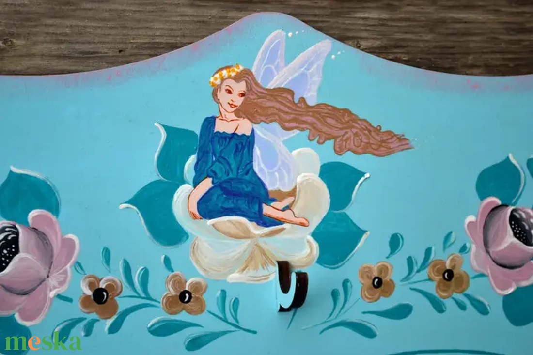 Virágos tündéres fali bögretartó  - otthon & életmód - konyhafelszerelés, tálalás - tálalás - bögre & csésze - Meska.hu