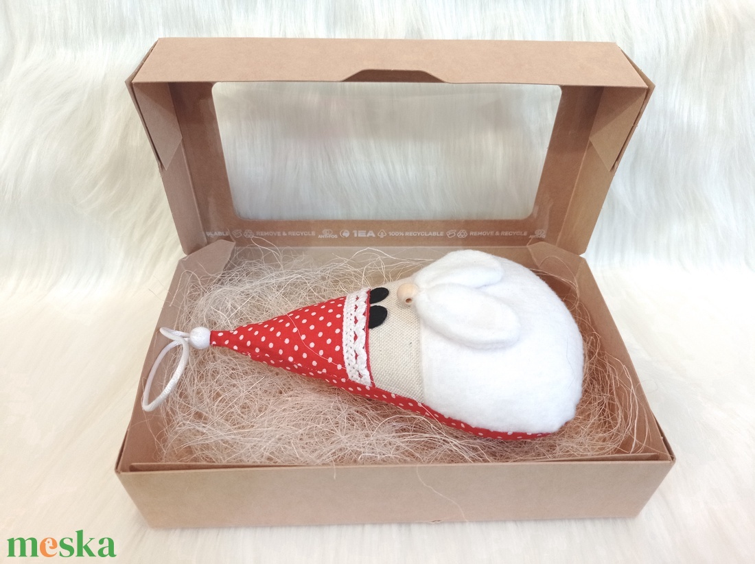 Kézműves textil Mikulás  karácsonyi dekoráció és apró ajándék  - karácsony - karácsonyi lakásdekoráció - karácsonyi lakásdíszek - Meska.hu