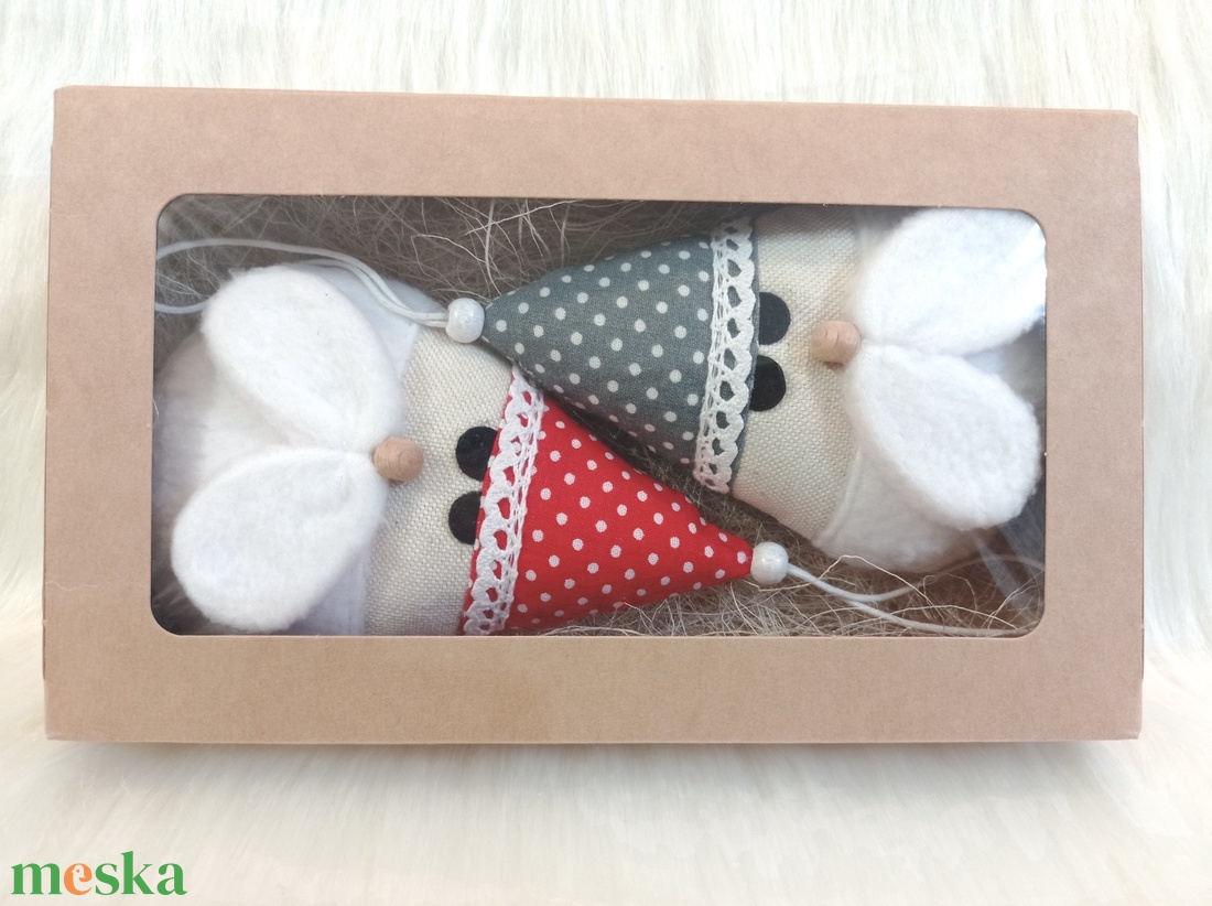 Kézműves textil Mikulás szett  karácsonyi dekoráció ajándékba  - karácsony - karácsonyi lakásdekoráció - karácsonyi lakásdíszek - Meska.hu