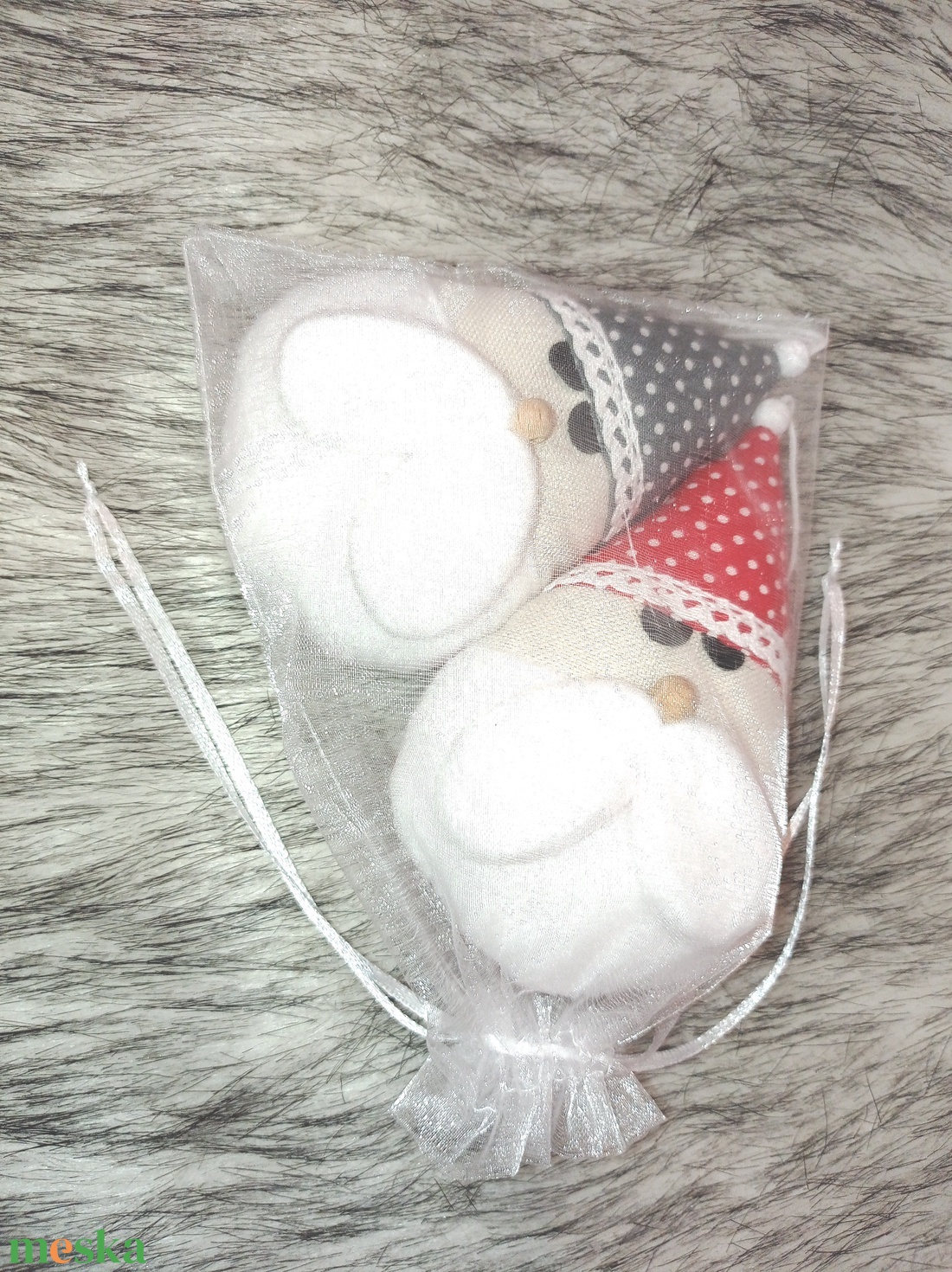 Kézműves textil Mikulás szett  karácsonyi dekoráció ajándékba  - karácsony - karácsonyi lakásdekoráció - karácsonyi lakásdíszek - Meska.hu