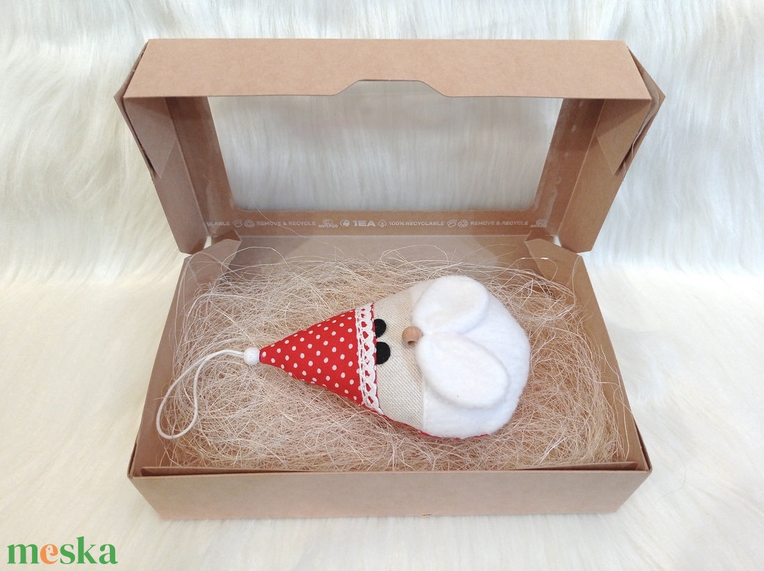 Kézműves textil Mikulás  karácsonyi dekoráció ajándékba - karácsony - karácsonyi lakásdekoráció - karácsonyi lakásdíszek - Meska.hu