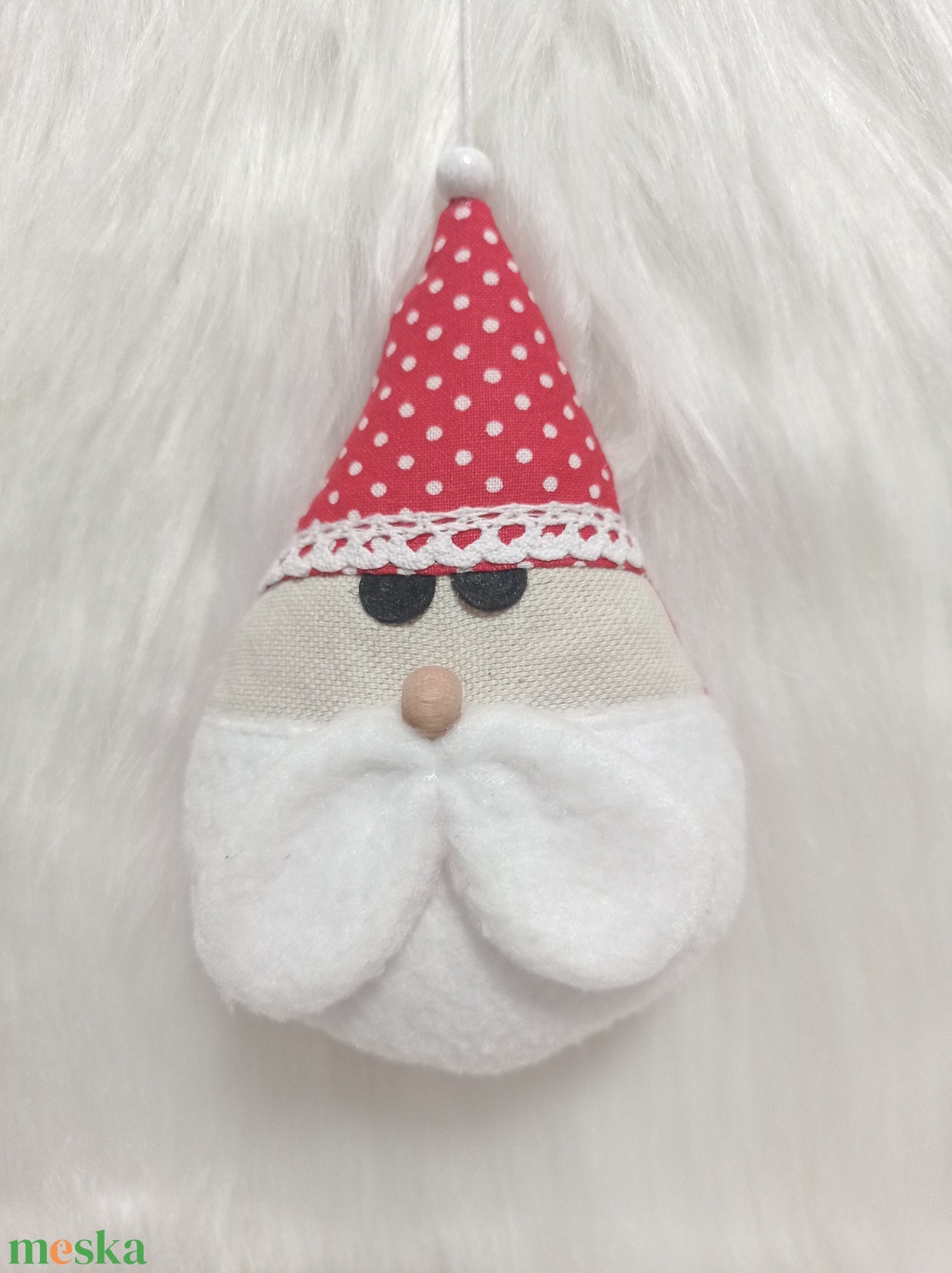 Kézműves textil Mikulás  karácsonyi dekoráció ajándékba - karácsony - karácsonyi lakásdekoráció - karácsonyi lakásdíszek - Meska.hu