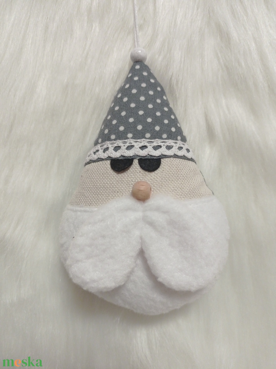 Kézműves textil Mikulás  karácsonyi dekoráció ajándékba - karácsony - karácsonyi lakásdekoráció - karácsonyi lakásdíszek - Meska.hu