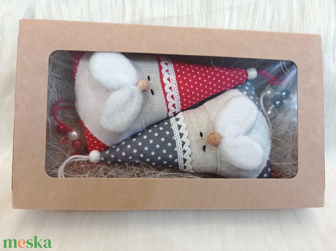 Kézműves textil Mikulás szett  karácsonyi dekoráció ajándékba  - karácsony - karácsonyi lakásdekoráció - karácsonyi lakásdíszek - Meska.hu