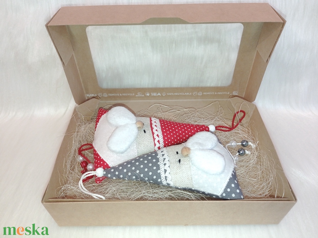 Kézműves textil Mikulás szett  karácsonyi dekoráció ajándékba  - karácsony - karácsonyi lakásdekoráció - karácsonyi lakásdíszek - Meska.hu