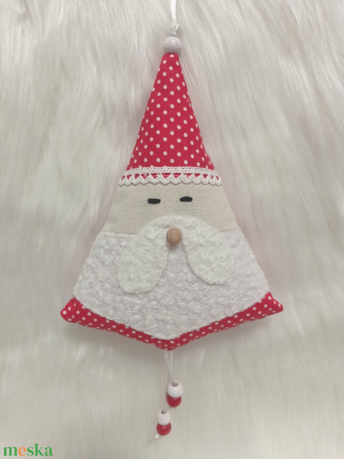 Kézműves textil Mikulás  karácsonyi dekoráció és apró ajándék  - karácsony - karácsonyi lakásdekoráció - karácsonyi lakásdíszek - Meska.hu