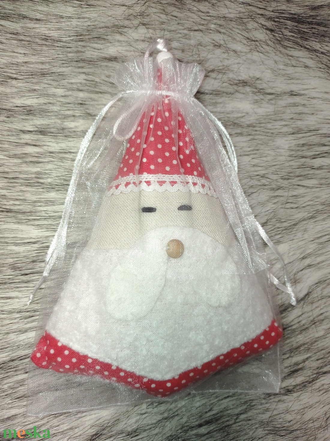 Kézműves textil Mikulás  karácsonyi dekoráció és apró ajándék  - karácsony - karácsonyi lakásdekoráció - karácsonyi lakásdíszek - Meska.hu