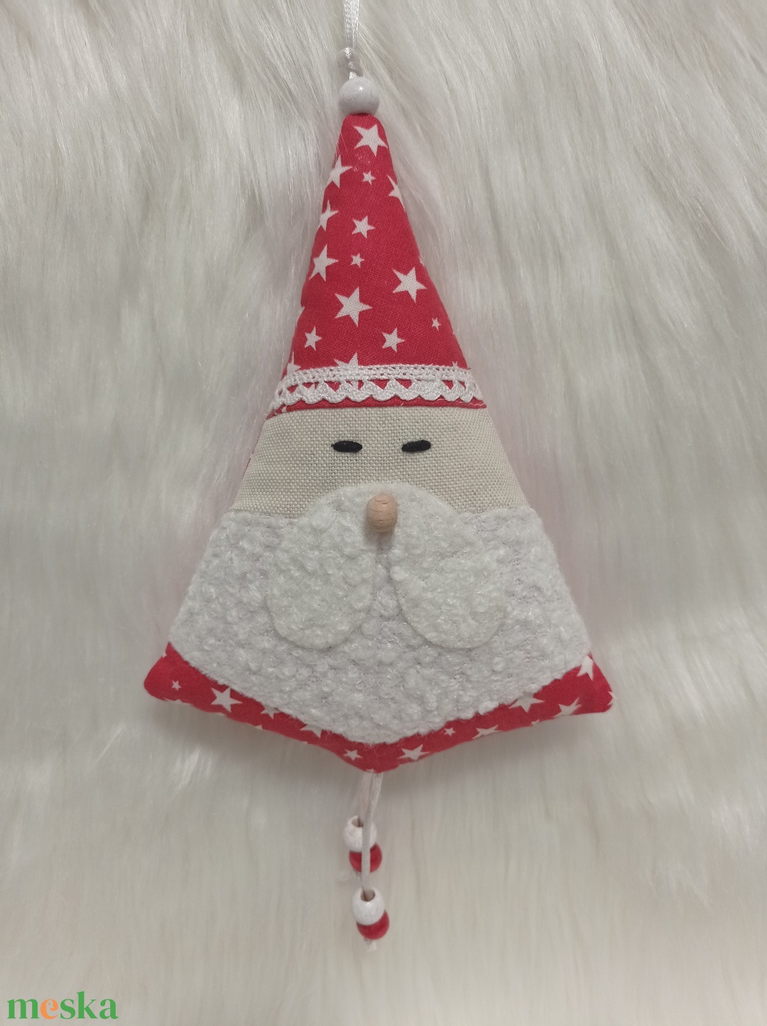 Kézműves textil Mikulás  karácsonyi dekoráció és apró ajándék  - karácsony - karácsonyi lakásdekoráció - karácsonyi lakásdíszek - Meska.hu