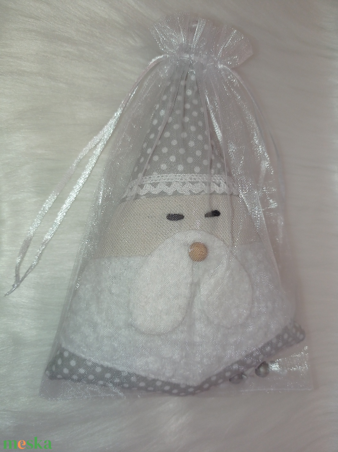 Kézműves textil Mikulás  karácsonyi dekoráció és apró ajándék  - karácsony - karácsonyi lakásdekoráció - karácsonyi lakásdíszek - Meska.hu