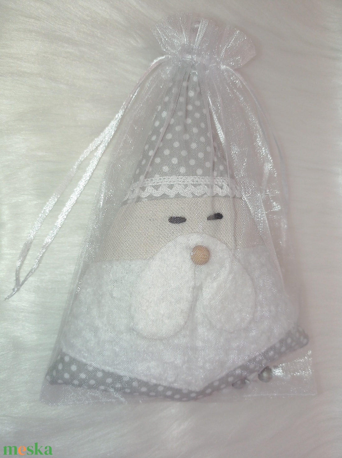 Kézműves textil Mikulás  karácsonyi dekoráció és apró ajándék  - karácsony - karácsonyi lakásdekoráció - karácsonyi lakásdíszek - Meska.hu