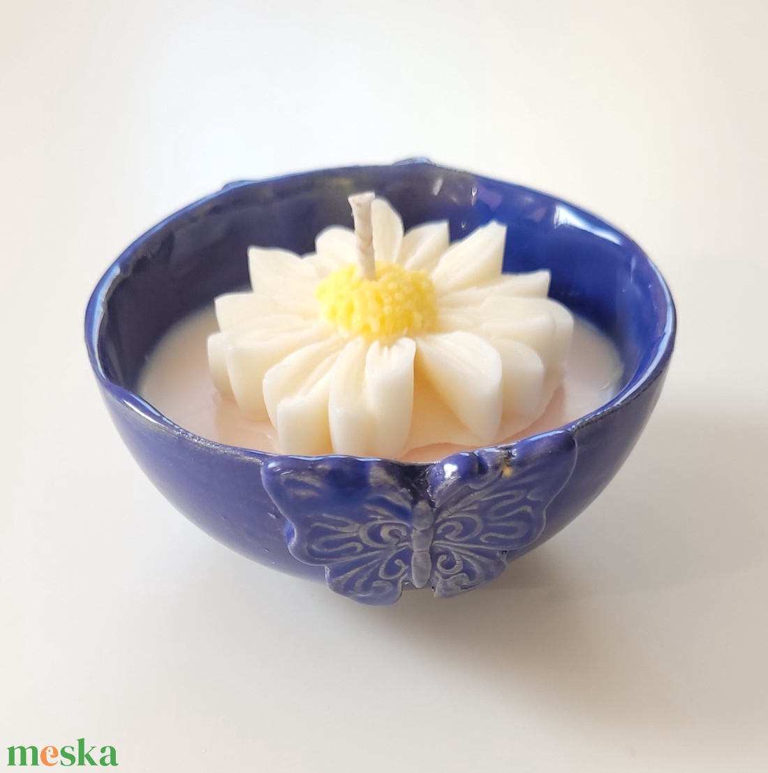 Nőnapi százszorszép gyertya, bazsarózsa illat - otthon & életmód - gyertya, illat, aroma - gyertya - Meska.hu