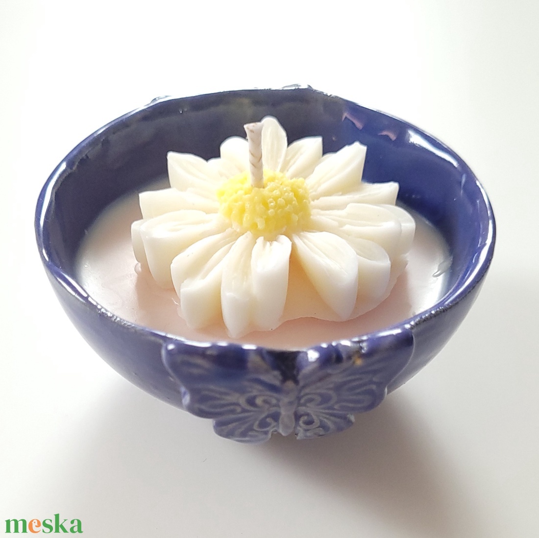 Nőnapi százszorszép gyertya, bazsarózsa illat - otthon & életmód - gyertya, illat, aroma - gyertya - Meska.hu