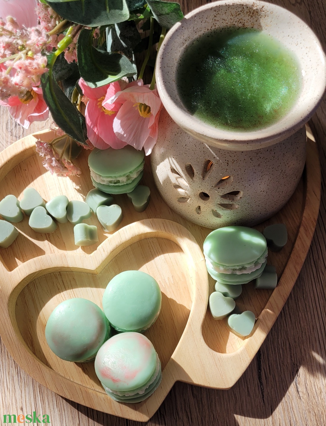 Lime mangó macaron illatviasz - otthon & életmód - gyertya, illat, aroma - illatviasz - Meska.hu