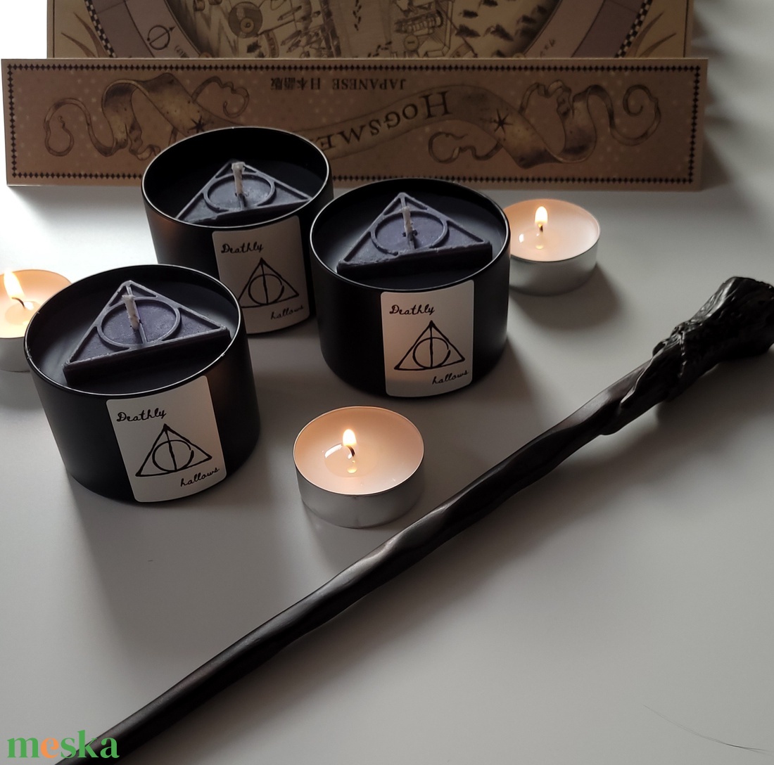Harry Potter és a halál ereklyéi ihlette illatgyertya - otthon & életmód - gyertya, illat, aroma - gyertya - Meska.hu