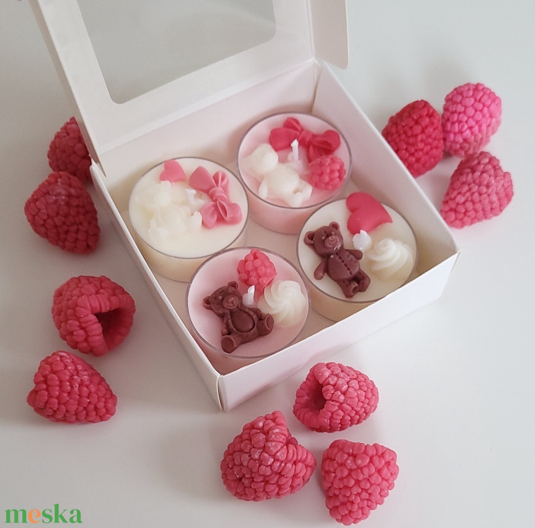 Szójaviasz teamécses málnás panna cotta illattal - otthon & életmód - gyertya, illat, aroma - mécses és mécsestartó - Meska.hu