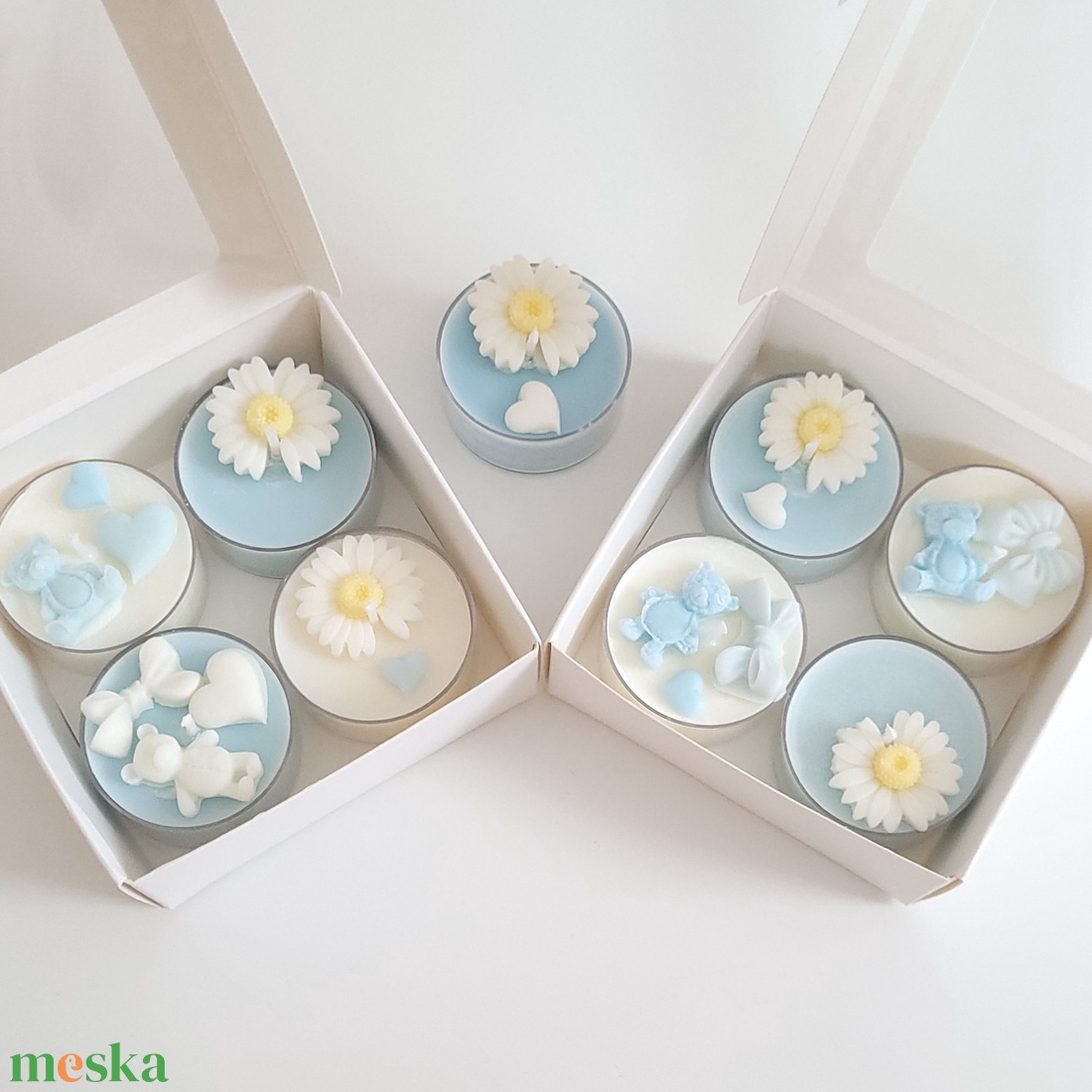 Százszorszép szójaviasz teamécses  - otthon & életmód - gyertya, illat, aroma - mécses és mécsestartó - Meska.hu