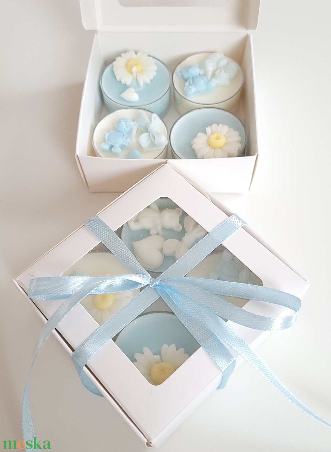 Százszorszép szójaviasz teamécses  - otthon & életmód - gyertya, illat, aroma - mécses és mécsestartó - Meska.hu