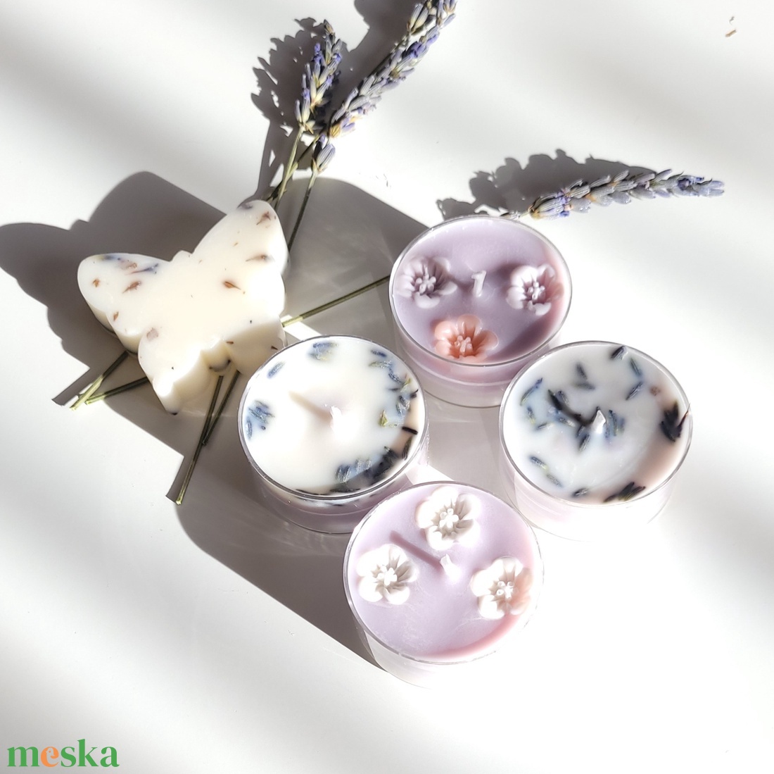 Teamécses lágy levendula vanília illat  - otthon & életmód - gyertya, illat, aroma - mécses és mécsestartó - Meska.hu