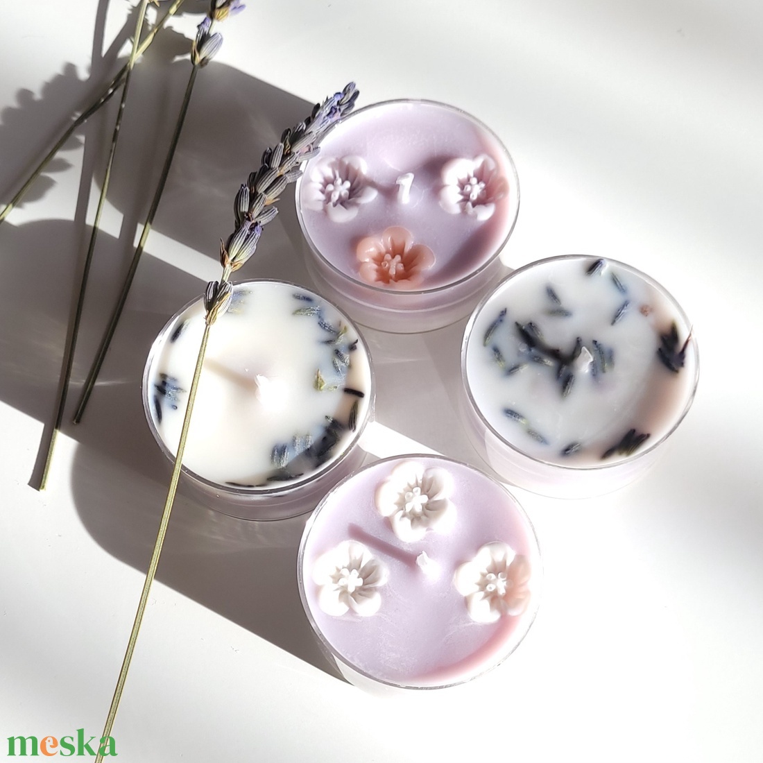 Teamécses lágy levendula vanília illat  - otthon & életmód - gyertya, illat, aroma - mécses és mécsestartó - Meska.hu