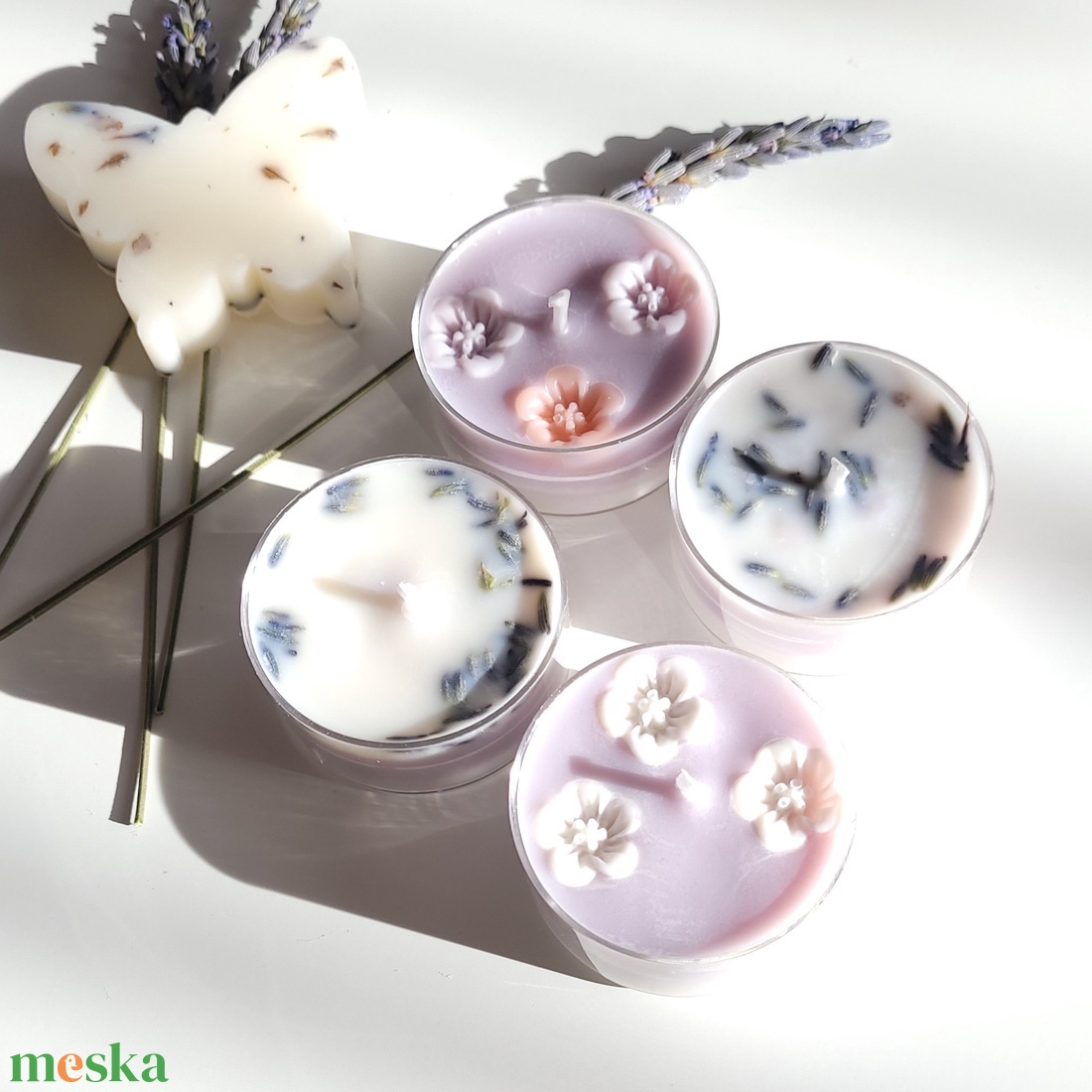 Teamécses lágy levendula vanília illat  - otthon & életmód - gyertya, illat, aroma - mécses és mécsestartó - Meska.hu