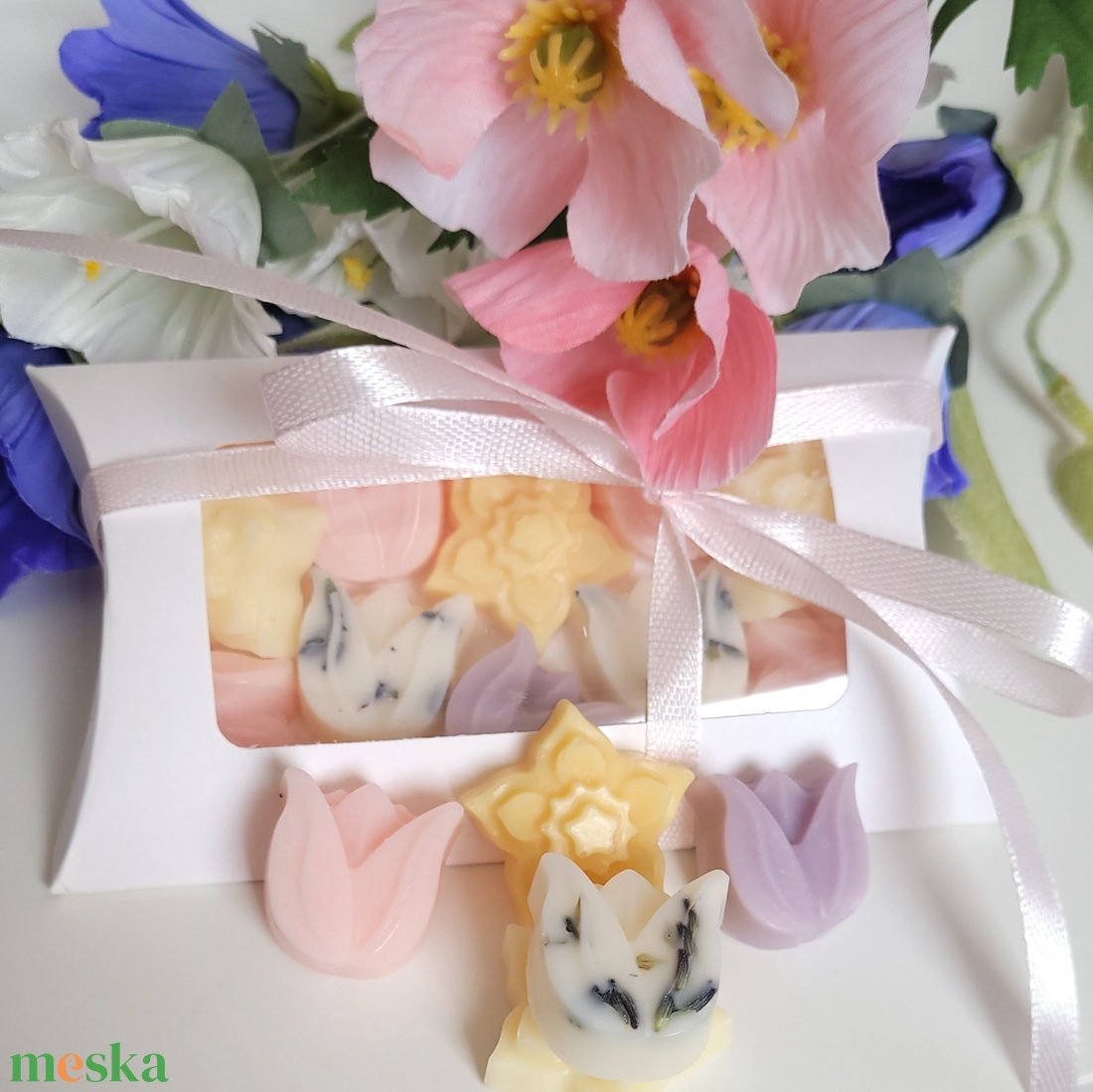 Pasztell illatviasz virág válogatás Anyák napi  - otthon & életmód - gyertya, illat, aroma - illatviasz - Meska.hu