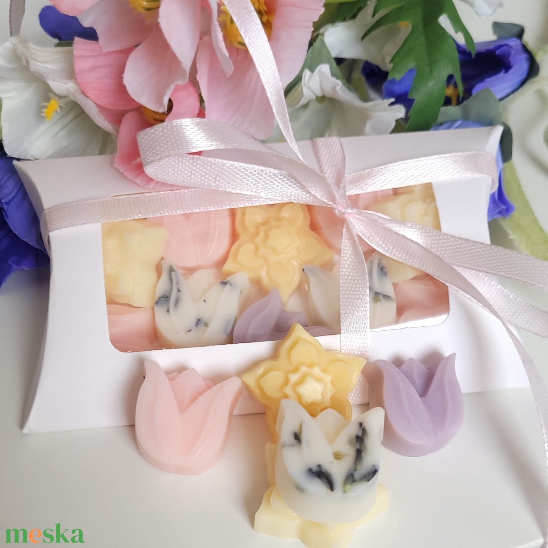 Pasztell illatviasz virág válogatás Anyák napi  - otthon & életmód - gyertya, illat, aroma - illatviasz - Meska.hu