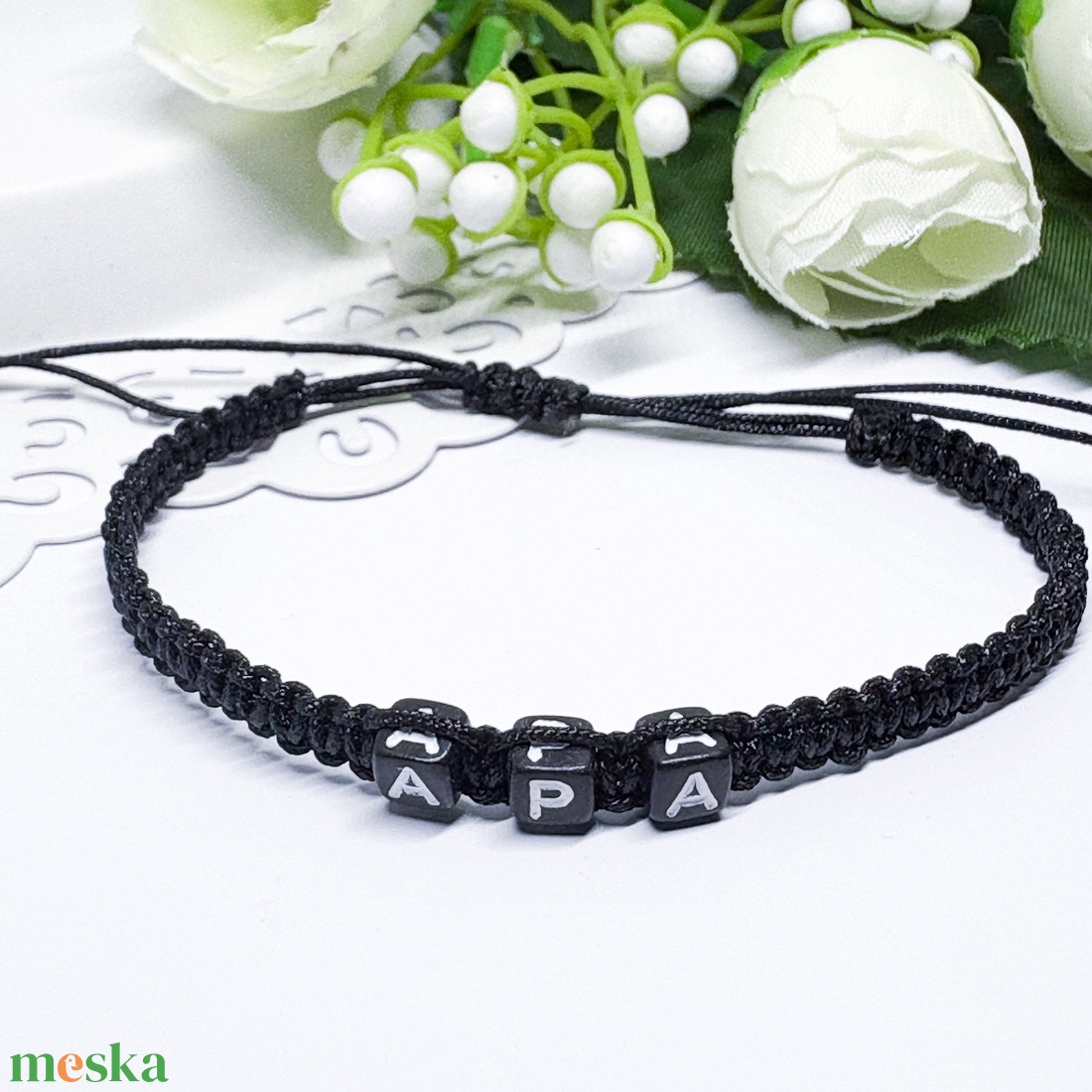 Személyre Szabható Betűkkel és Szívvel - ékszer - karkötő - fonott karkötő - Meska.hu