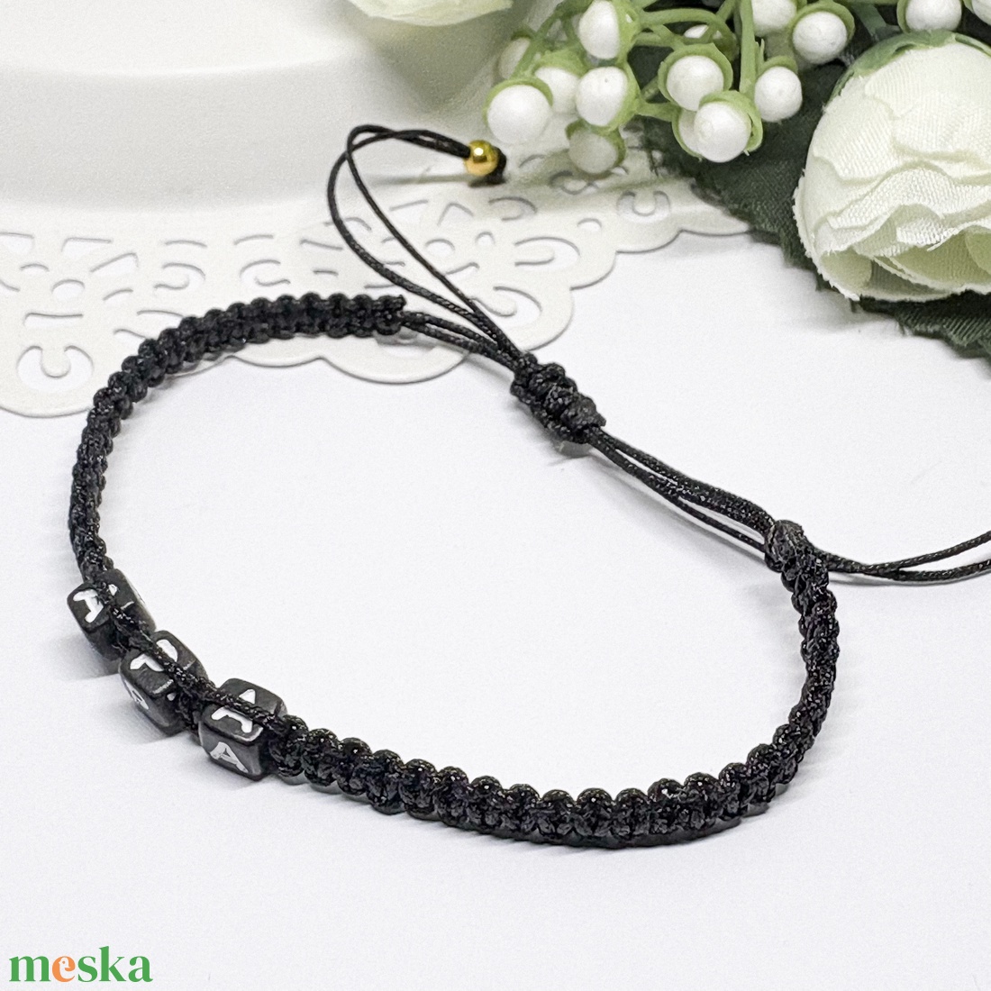 Személyre Szabható Betűkkel és Szívvel - ékszer - karkötő - fonott karkötő - Meska.hu