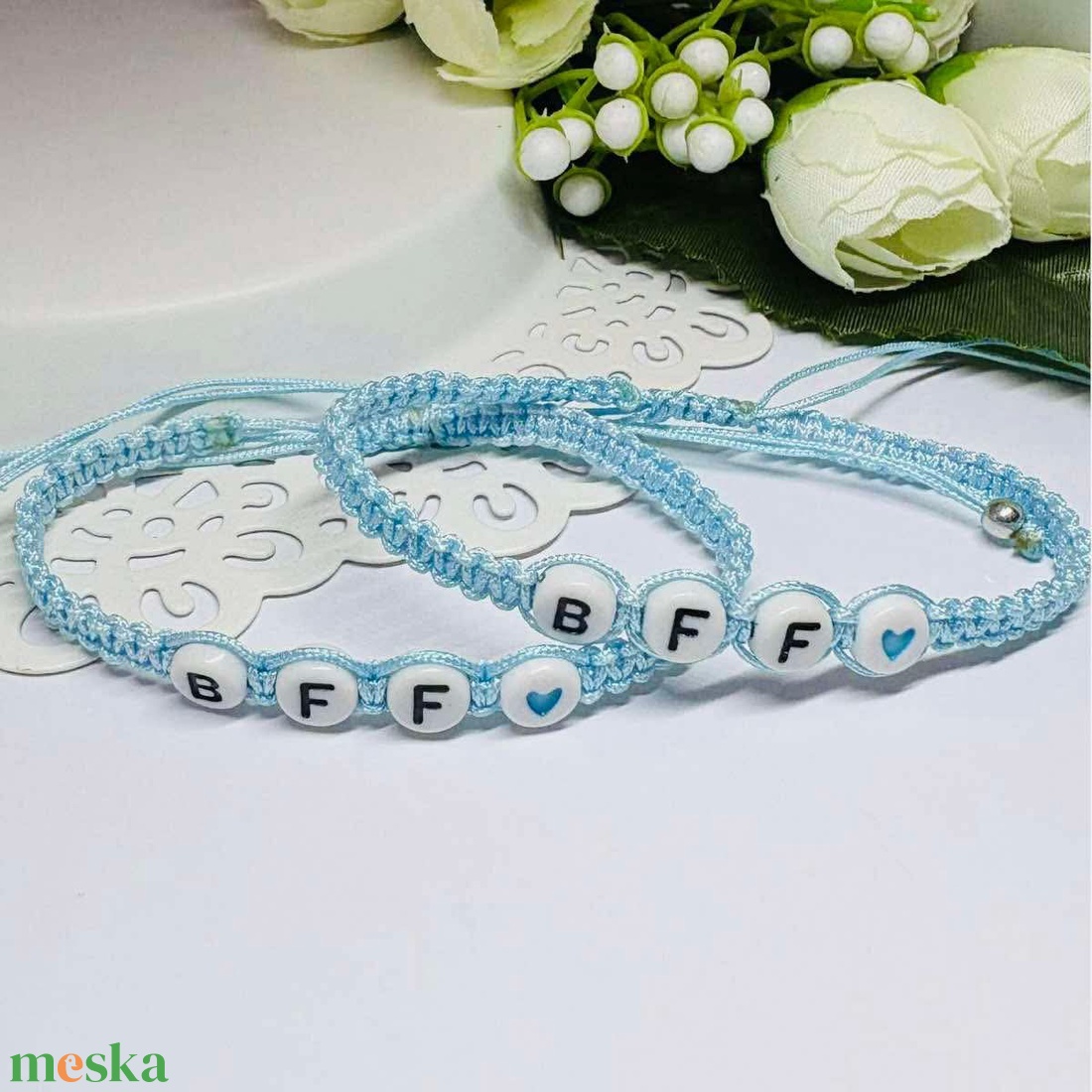 Személyre Szabható Betűkkel és Szívvel - ékszer - karkötő - fonott karkötő - Meska.hu