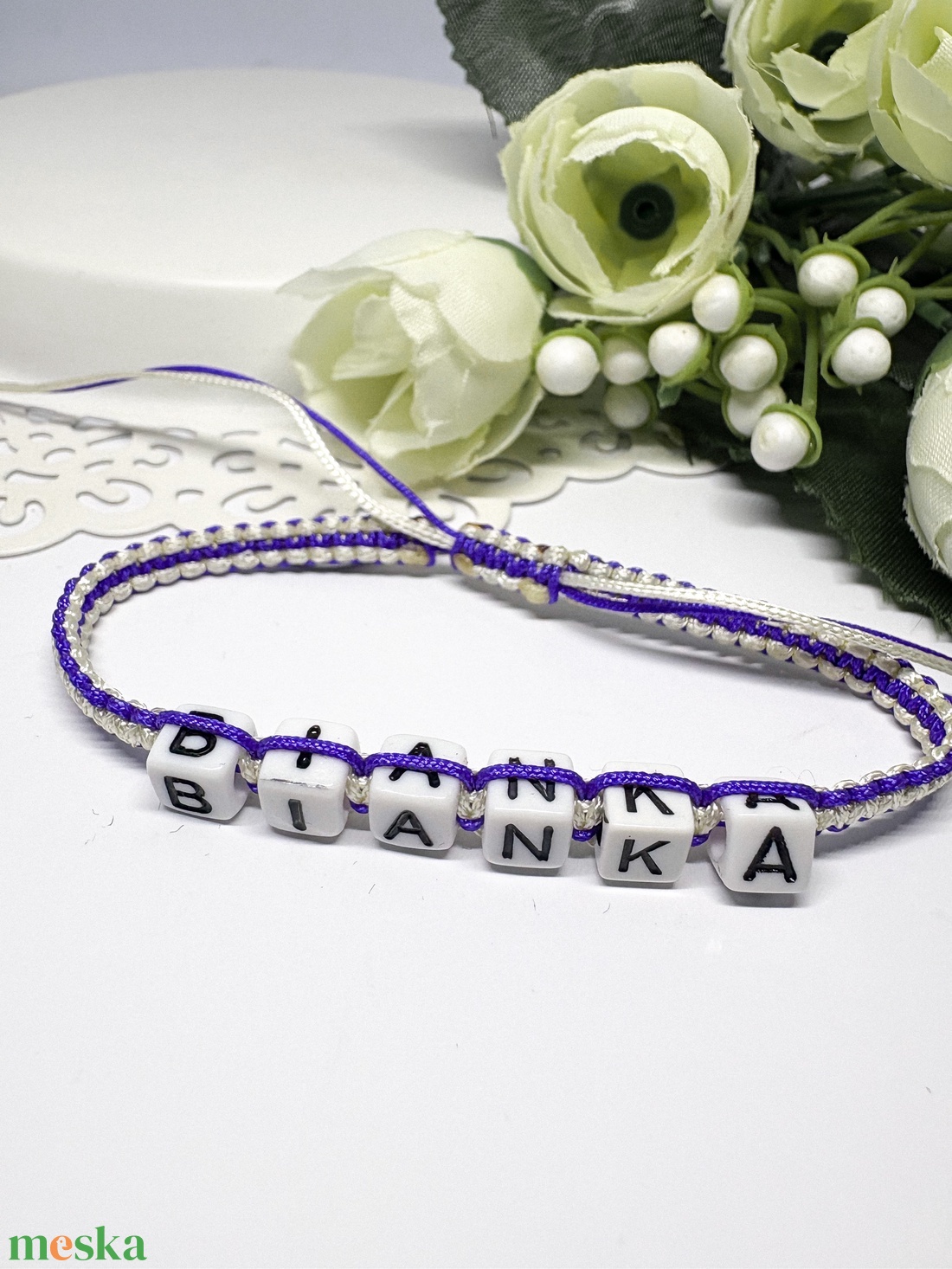 Személyre Szabható Betűkkel - ékszer - karkötő - fonott karkötő - Meska.hu