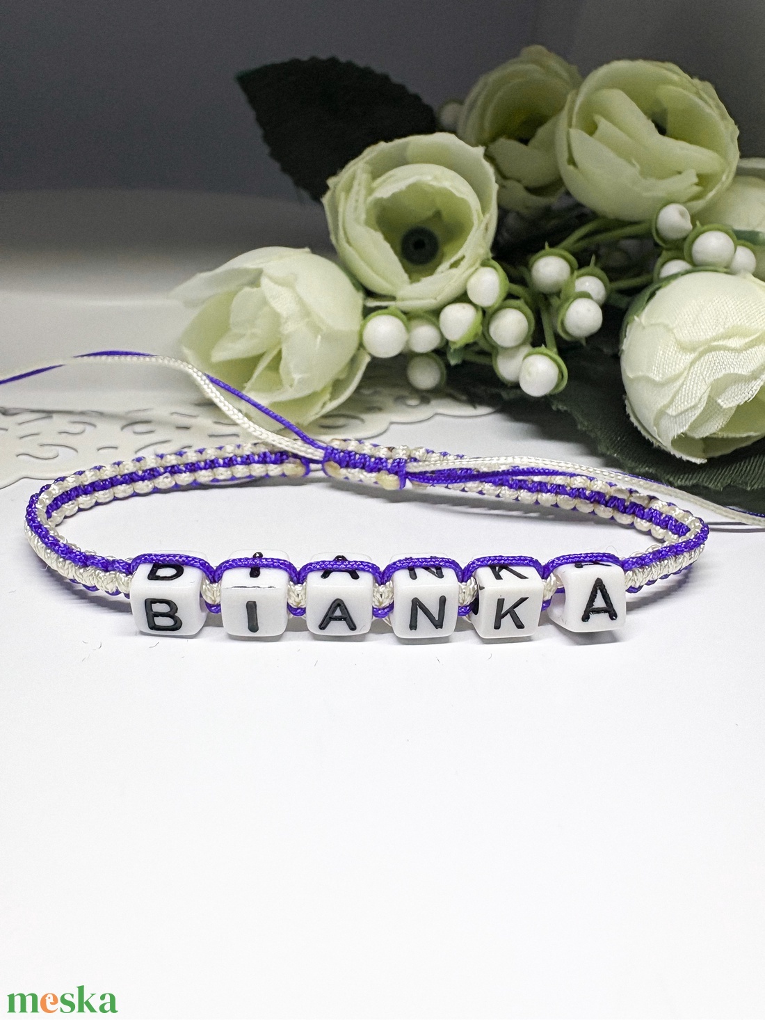 Személyre Szabható Betűkkel - ékszer - karkötő - fonott karkötő - Meska.hu