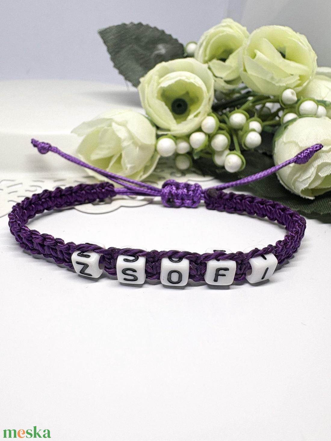 Személyre Szabható Betűkkel - ékszer - karkötő - fonott karkötő - Meska.hu