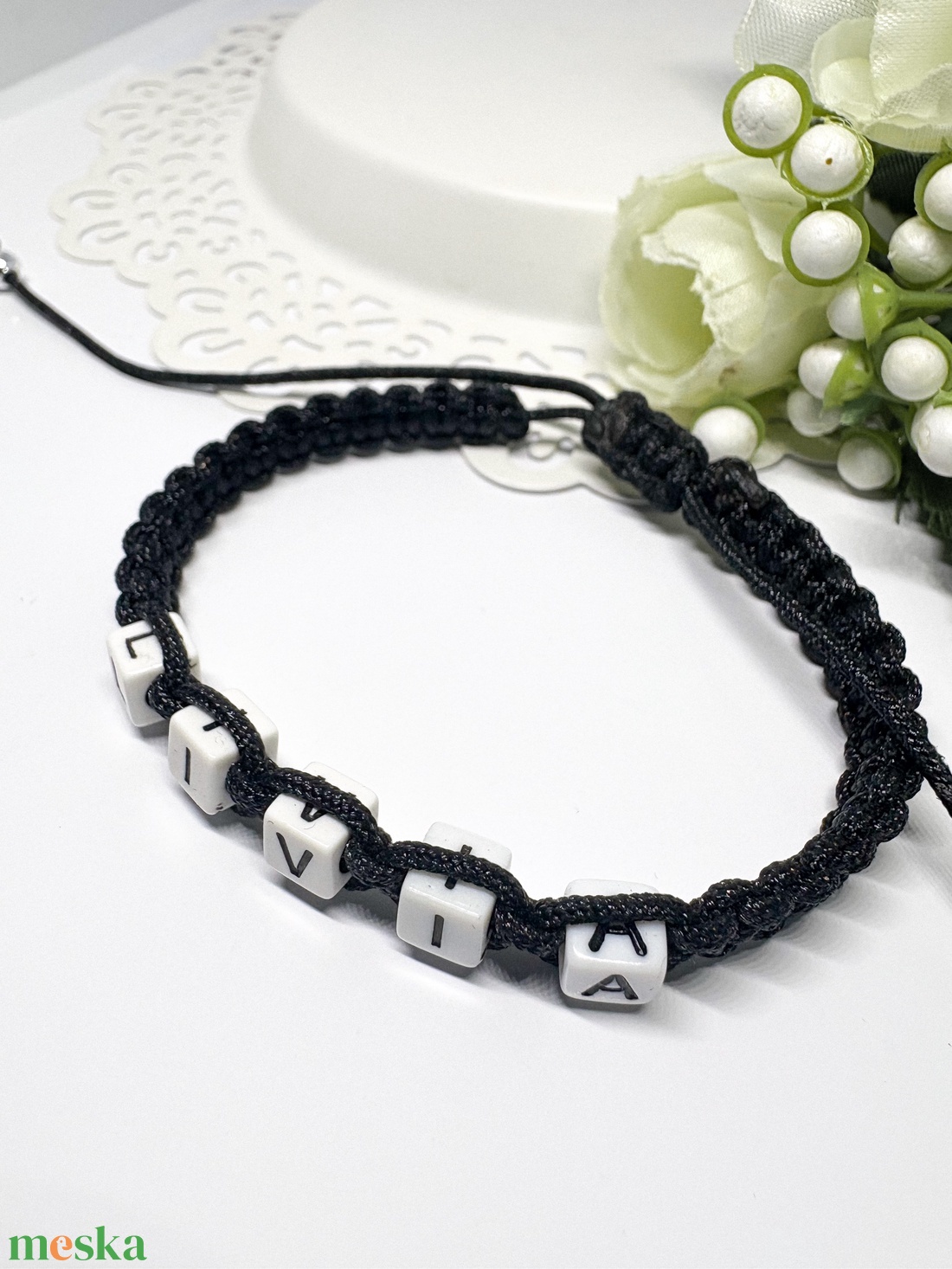 Személyre Szabható Betűkkel - ékszer - karkötő - fonott karkötő - Meska.hu
