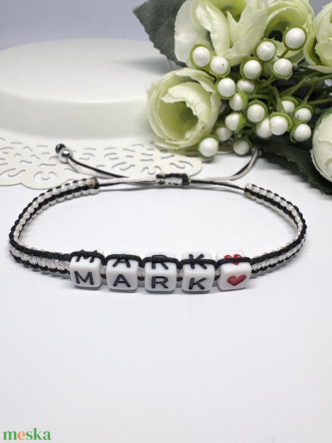 Személyre Szabható Betűkkel - ékszer - karkötő - fonott karkötő - Meska.hu