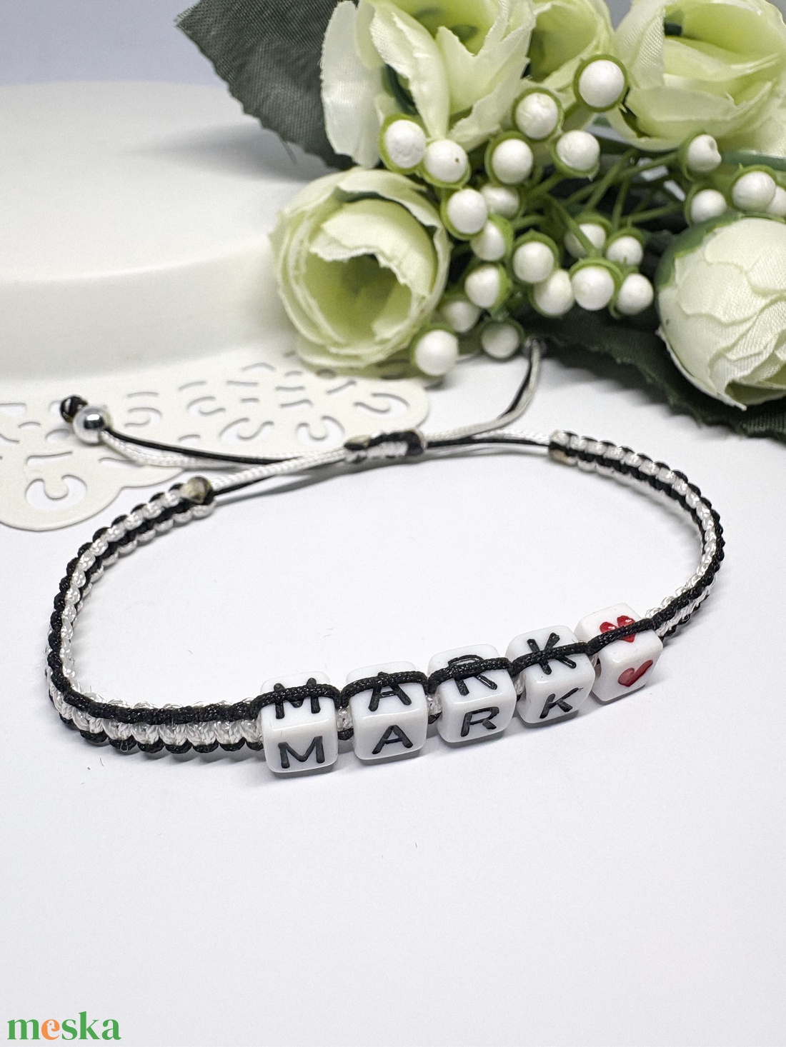 Személyre Szabható Betűkkel - ékszer - karkötő - fonott karkötő - Meska.hu