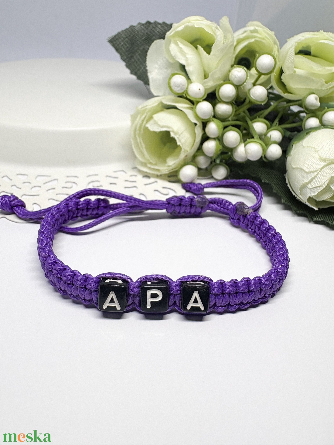 Személyre Szabható Betűkkel - ékszer - karkötő - fonott karkötő - Meska.hu