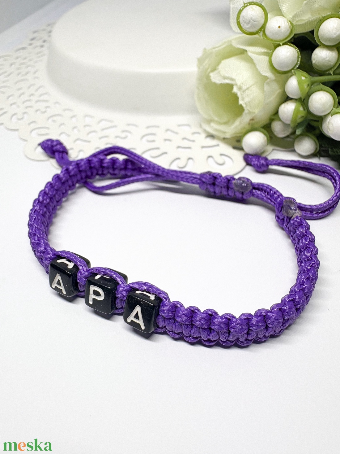 Személyre Szabható Betűkkel - ékszer - karkötő - fonott karkötő - Meska.hu
