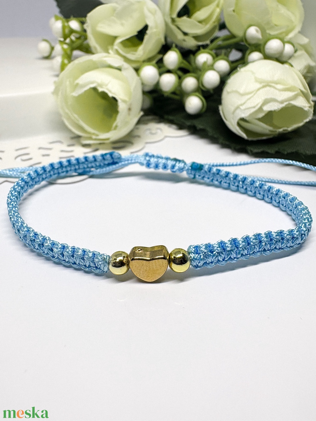 Fonott makramé  karkötő  szível  - ékszer - karkötő - fonott karkötő - Meska.hu