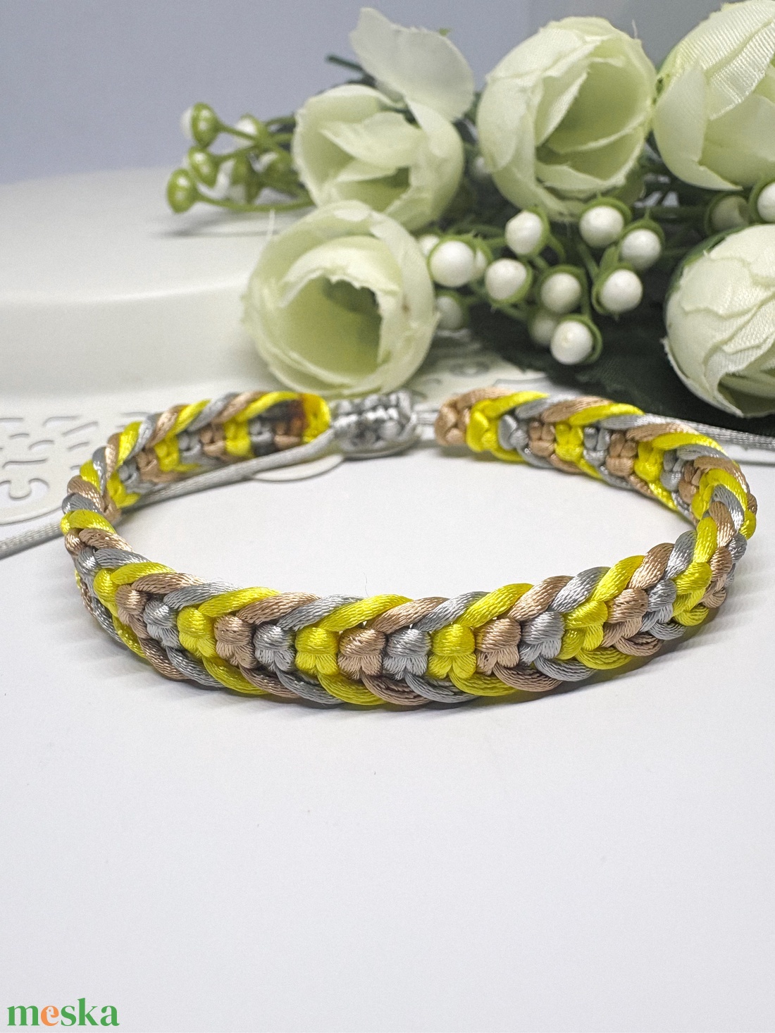  Makramé fonott karkötő 3 színel  - ékszer - karkötő - fonott karkötő - Meska.hu