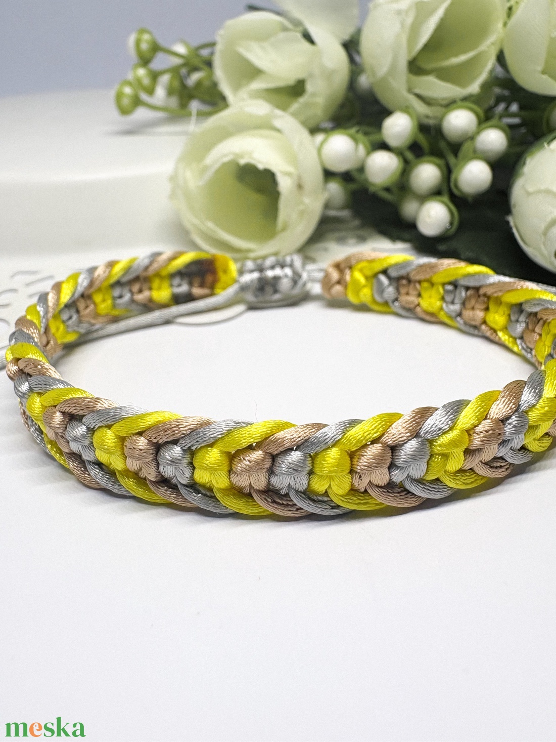  Makramé fonott karkötő 3 színel  - ékszer - karkötő - fonott karkötő - Meska.hu