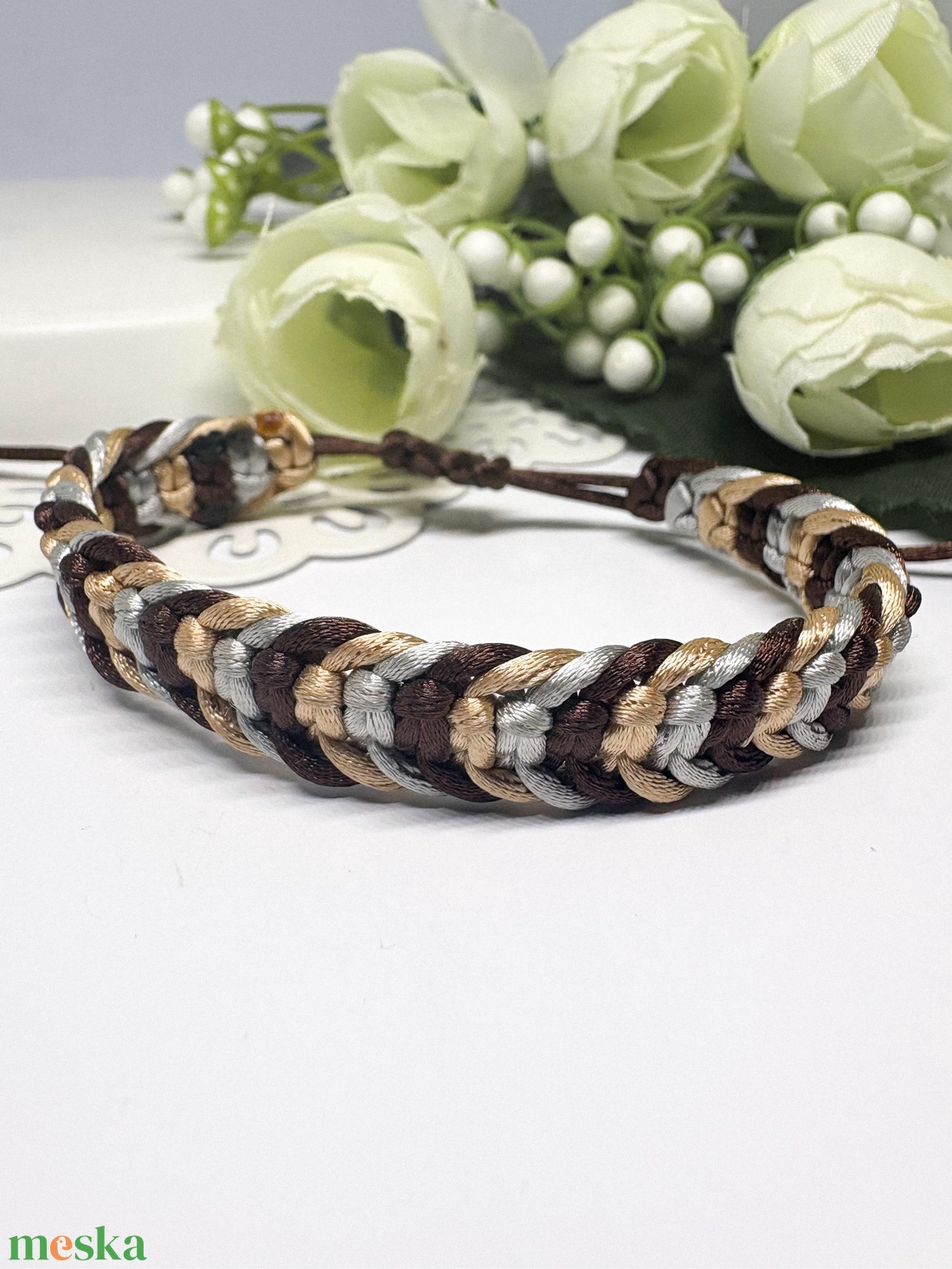  Makramé fonott karkötő 3 színel  - ékszer - karkötő - fonott karkötő - Meska.hu