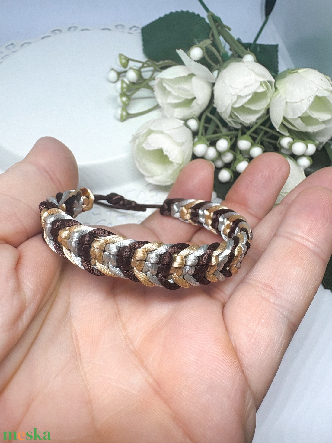  Makramé fonott karkötő 3 színel  - ékszer - karkötő - fonott karkötő - Meska.hu