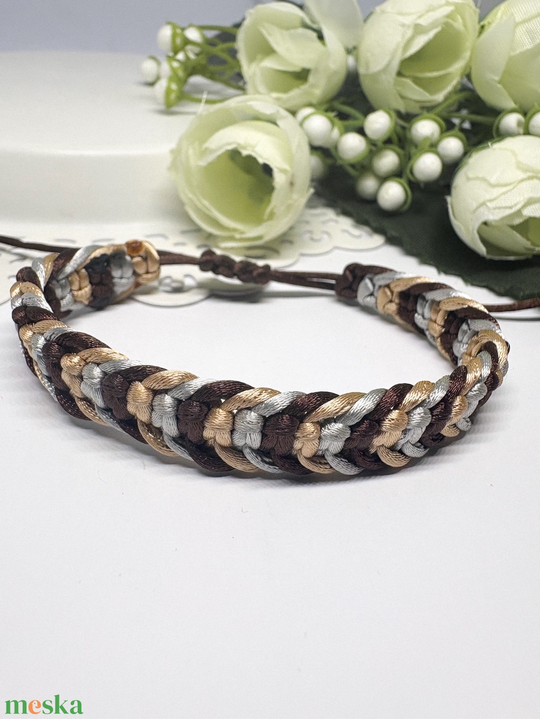  Makramé fonott karkötő 3 színel  - ékszer - karkötő - fonott karkötő - Meska.hu