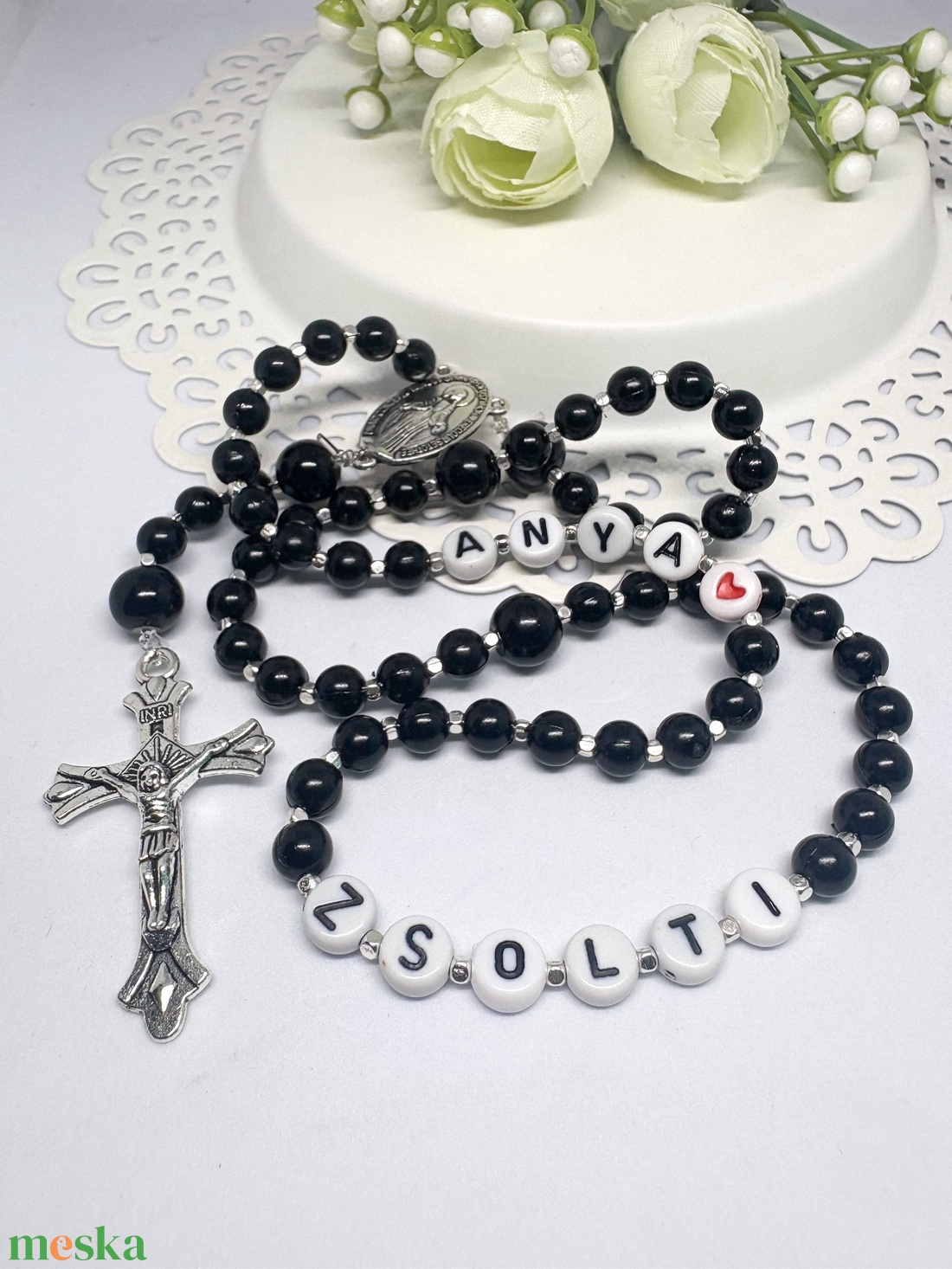 Különleges, Imádsághoz Való Rózsafüzér � Dupla Személyre Szabással - otthon & életmód - vallás - lánc & füzér - Meska.hu