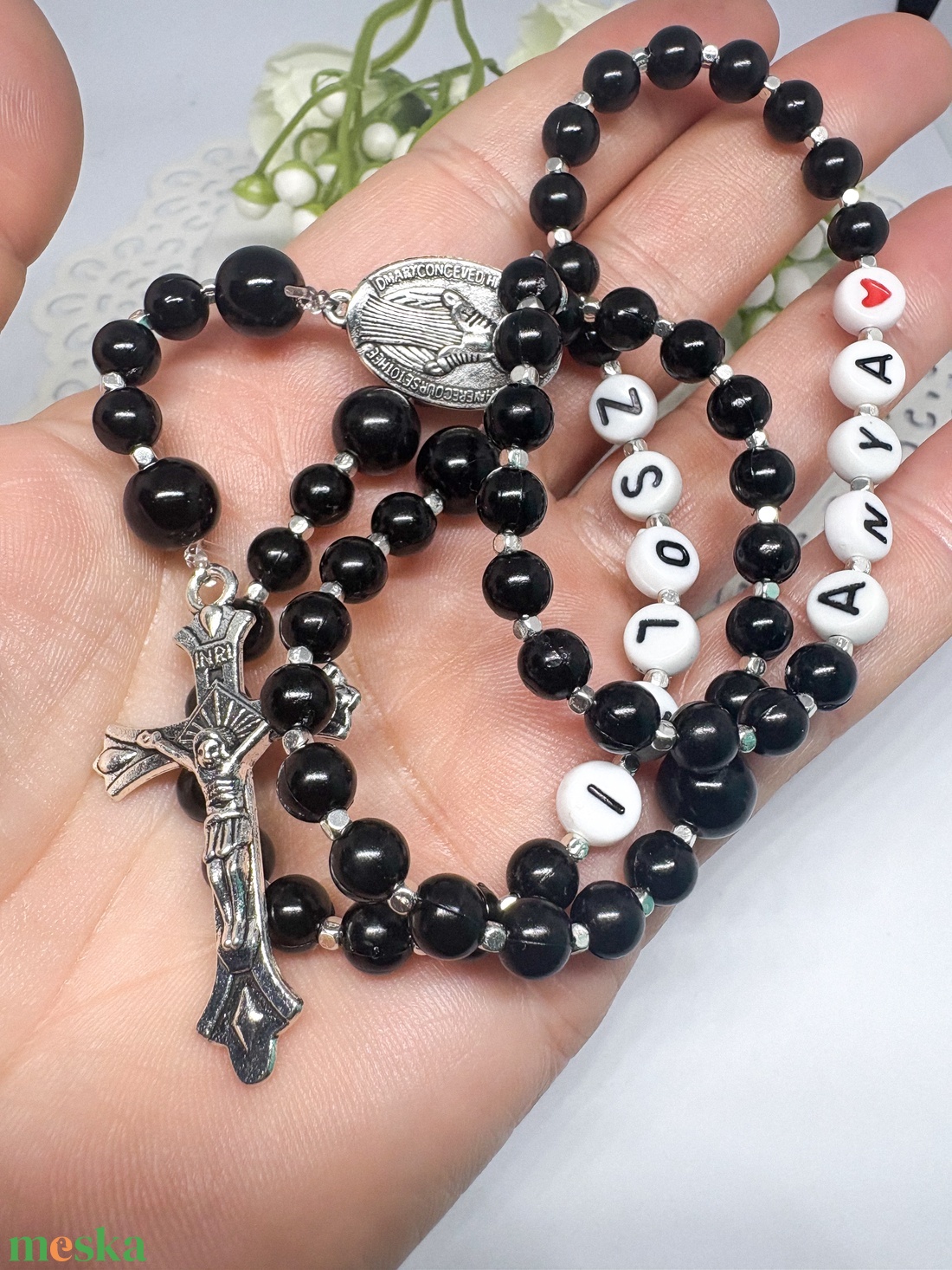 Különleges, Imádsághoz Való Rózsafüzér � Dupla Személyre Szabással - otthon & életmód - vallás - lánc & füzér - Meska.hu