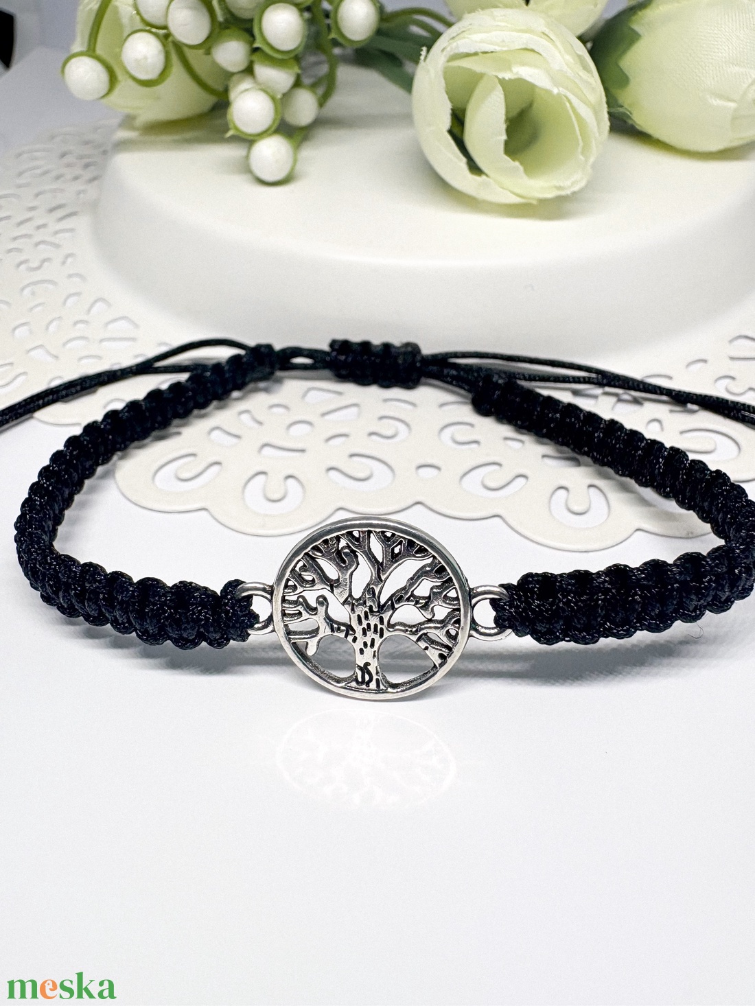 Kézzel Készített Életfa Makramé Karkötő - ékszer - karkötő - fonott karkötő - Meska.hu