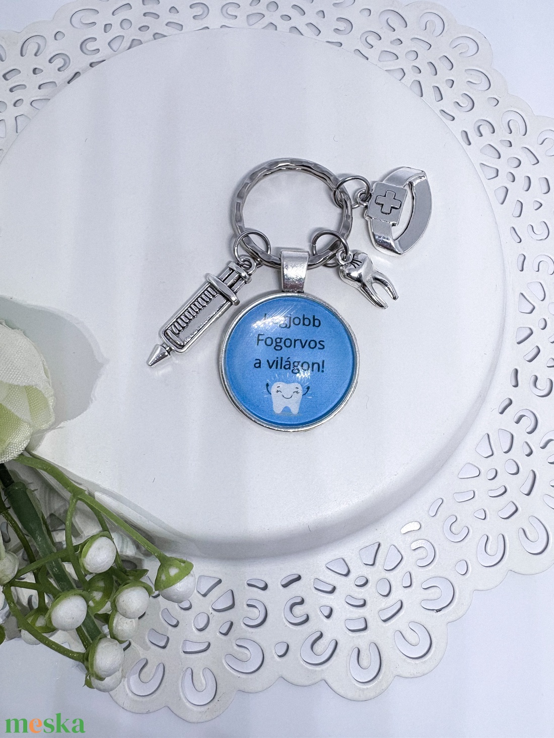 Legjobb Fogorvos � Egyedi üveglencsés kulcstartó orvosi medálokkal - táska & tok - kulcstartó & táskadísz - kulcstartó - Meska.hu