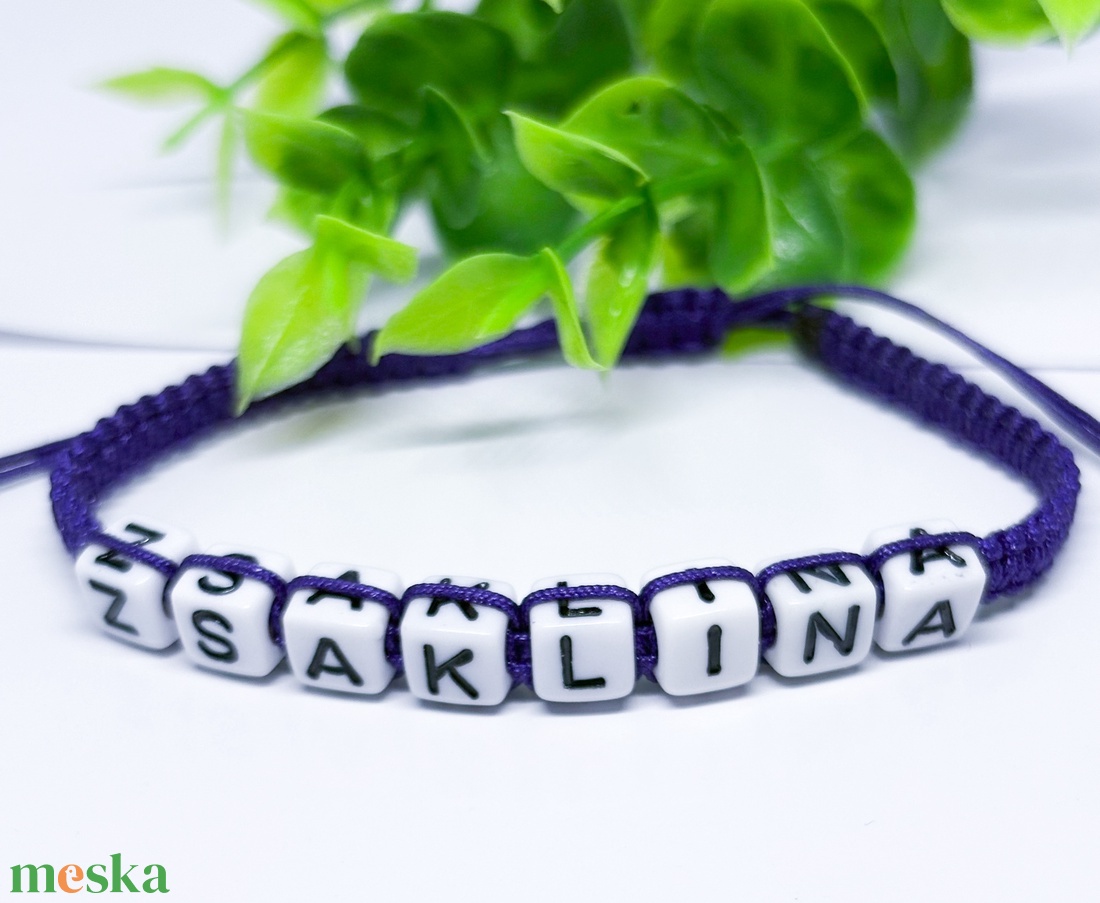 Személyre Szabható Betűkkel - ékszer - karkötő - fonott karkötő - Meska.hu
